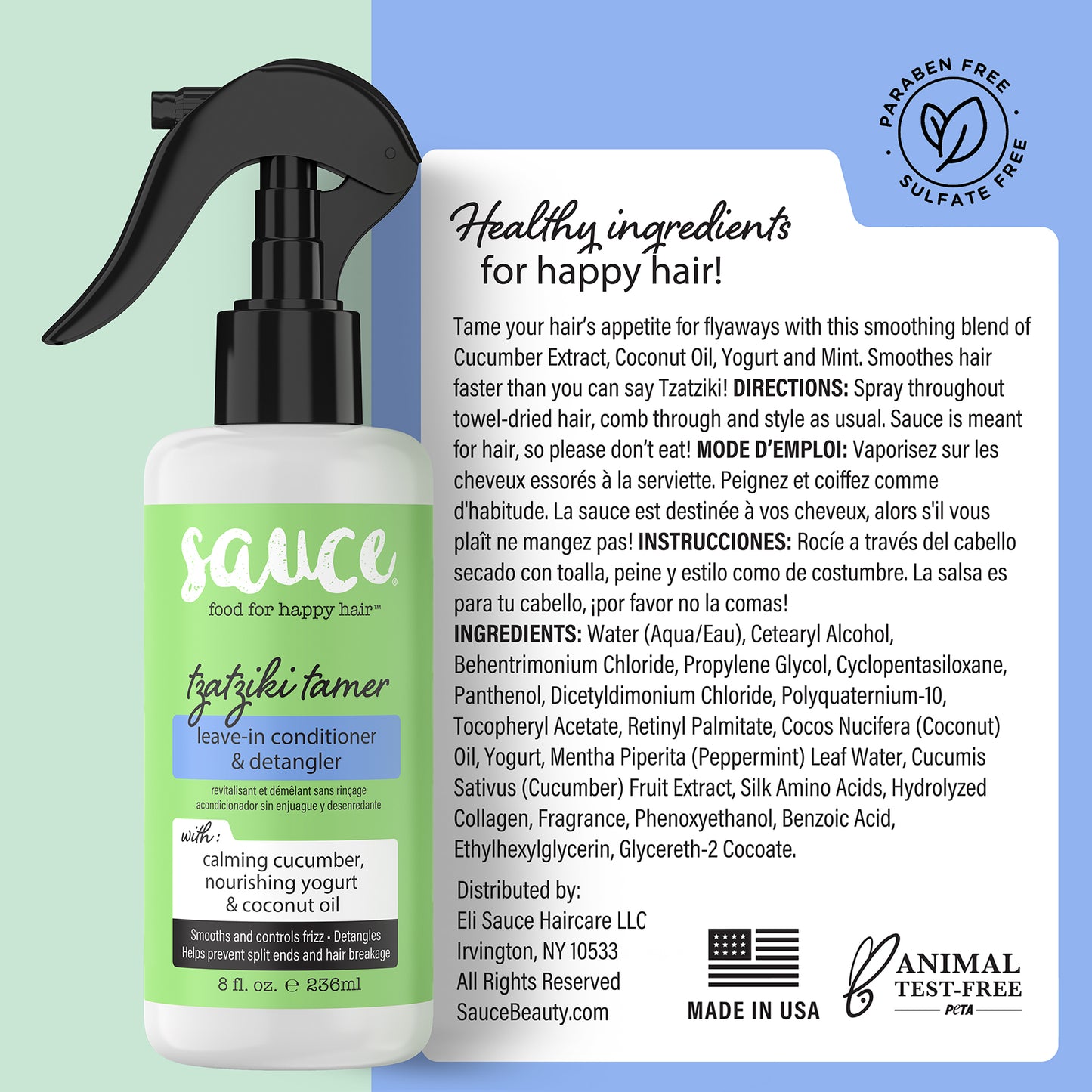 Leave-In Conditioner and Detangler | Tzatziki Taming Spray