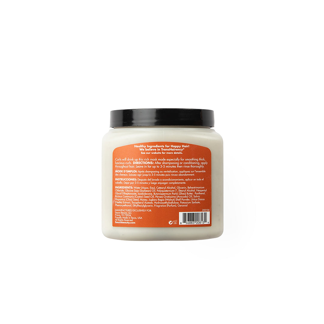 Smoothing Curl Hair Mask Honey Chia Jar Back