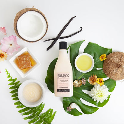 Moisturizing Shampoo Island Marinade Bottle And Ingredients